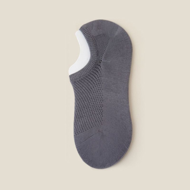 2025e Invisible Spring Summer Thin Cotton Boat Silicone Non-Slip Low Cut Breathable Deodorant Men's Mesh Socks_voghion.com