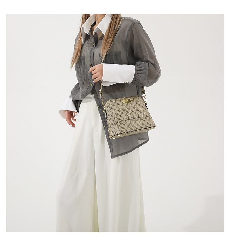 Borsa a tracolla monospalla con texture da donna, modello Advanced Deer Hanging, modello 2024, nuova moda_voghion.com