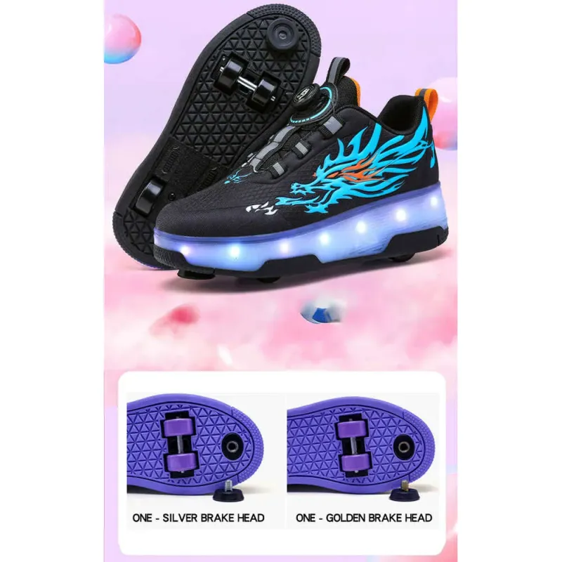 Neuer Rollschuhstil, versandkostenfrei, neue kleine Vierrad-Sportschuhe für Jungen mit Leuchtfunktion, fliegend_voghion.com