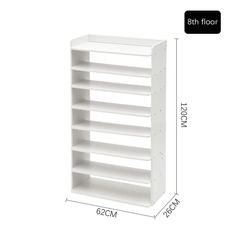 5/6/7/8 Tiers Shoe Rack Storage Shelf Display Stand Organiser Unit Cabinet White_voghion.com