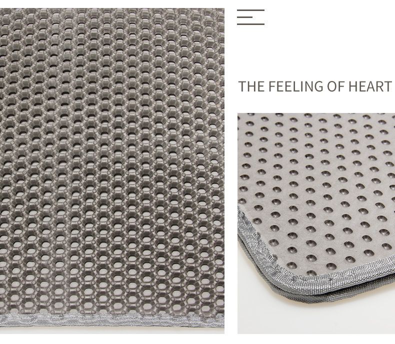 Estera para residuos de Gato, estera para residuos de gato con agujero con fugas, nido de abeja, mascota del hogar, estera para caseta para perros, estera antideslizante impermeable para pies de gato_voghion.com