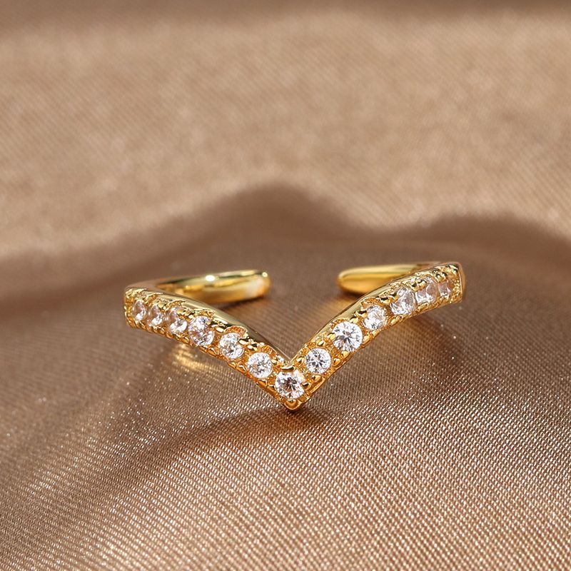 Anello alla moda unisex con coda e nocca, intarsiato con zircone pieno di diamanti, anello aperto con micro-intarsi di diamanti a fila singola_voghion.com