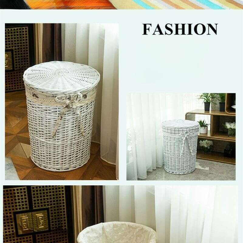 【 1011 θετικές κριτικές 】 Καλάθι οικιακής χρήσης βρώμικα βρώμικα ρούχα, μεγάλη ψάθινη κατσαρόλα Καλάθι αποθήκευσης ρούχων εστιατορίου_voghion.com