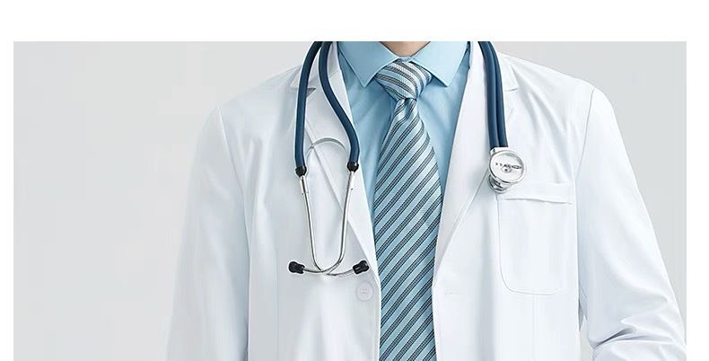 Dámské oděvy střední a krátké proti vráskám bílý plášť s dlouhým rukávem ústní nemocnice lékařská kosmetika pracovní oděvy s krátkým rukávem_voghion.com