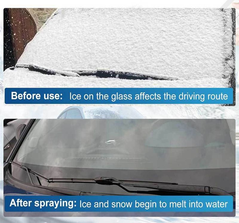Ryekew Car Windshield Quick Snow And Melting Defrosting Agent Freezer Refrigerator Ice Removal_voghion.com