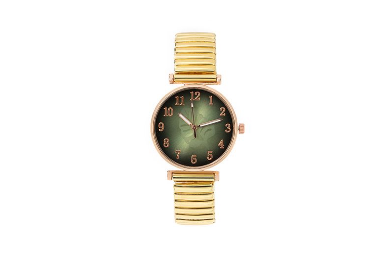 Fashion Leaf Ladies Women's Digital Student Elastic Band Quartz Watch_voghion.com
