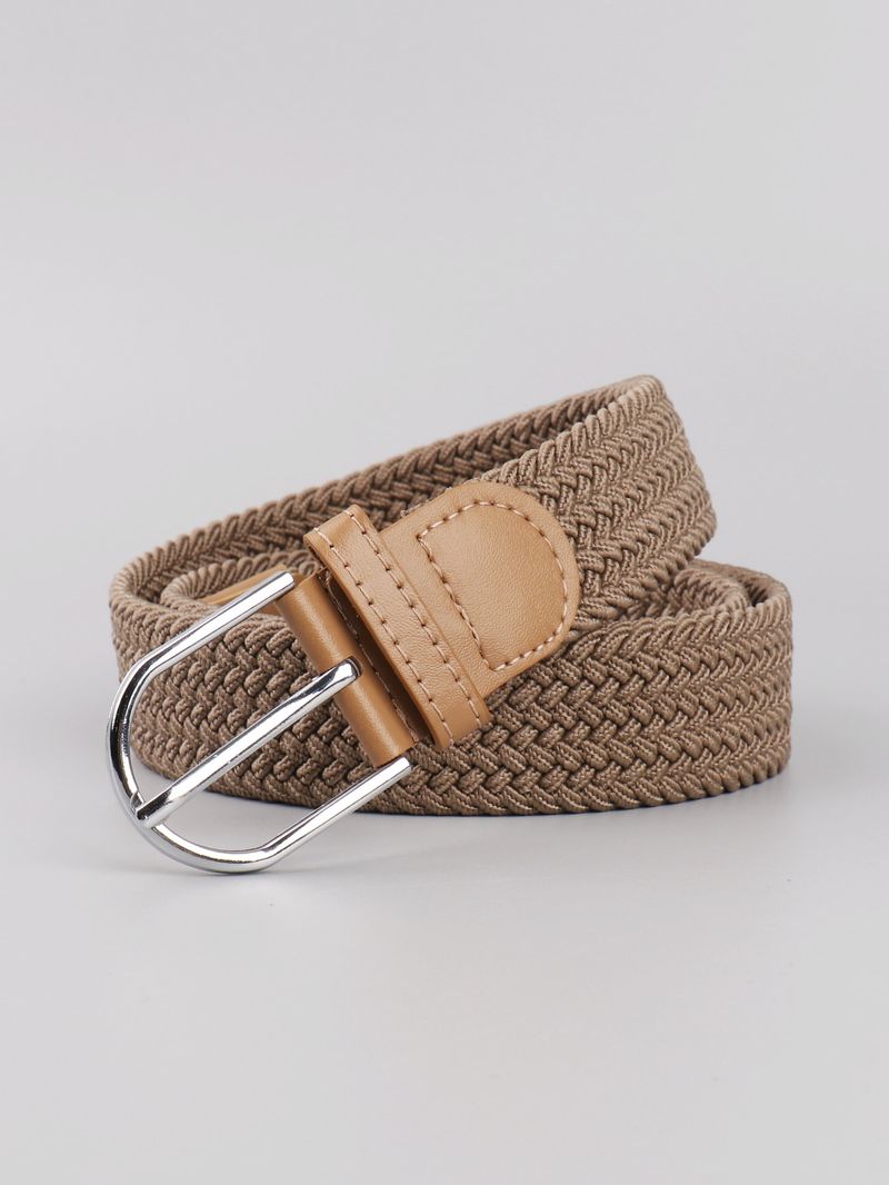 HOT Stretch Canvas Leather Belts Men Female Casual Knitted Woven Military Tactical Strap Male Elastic Belt for Pants Jeans_voghion.com