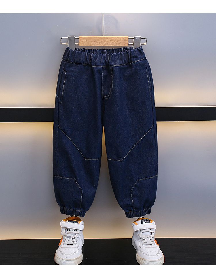 Kid's Clothing Boys Spring and Autumn solid color denim suit 2024 trendy boys casual two piece suits for small and medium sized children's clothing_voghion.com