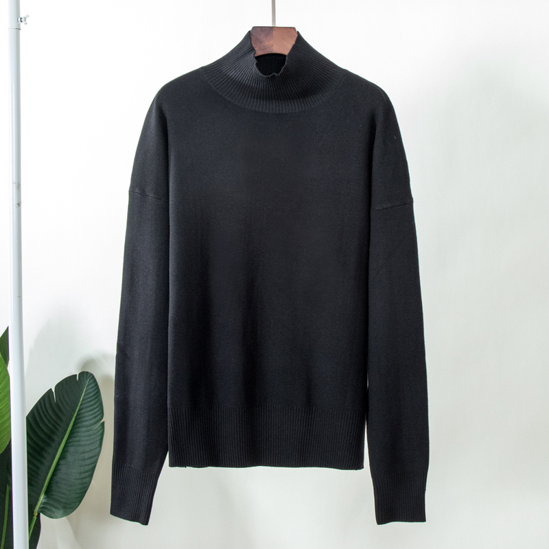 Vêtements pour femmes Mode féminine avec pull ample et chaud à demi-col roulé_voghion.com