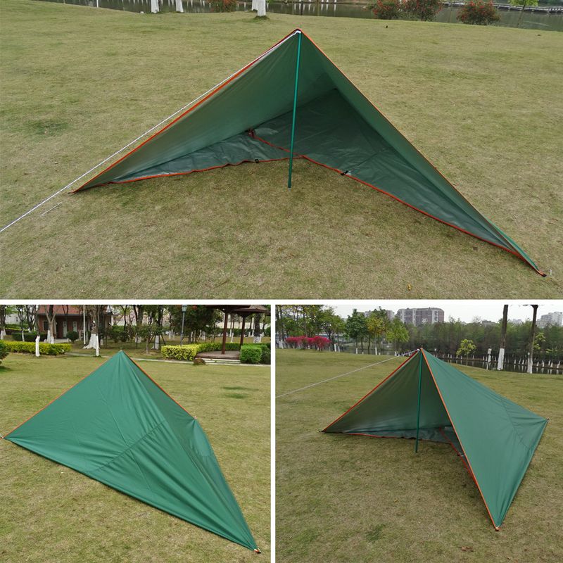 tenda da campeggio portatile con baldacchino in tessuto a quadri a quattro angoli, tenda da campeggio sulla spiaggia_voghion.com