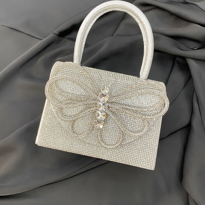 Women's Evening Bags Handbag Silver Bag Rhinestone Bag Bar Party Party Evening Bag Birthday Wedding Party Dinner Bag_voghion.com