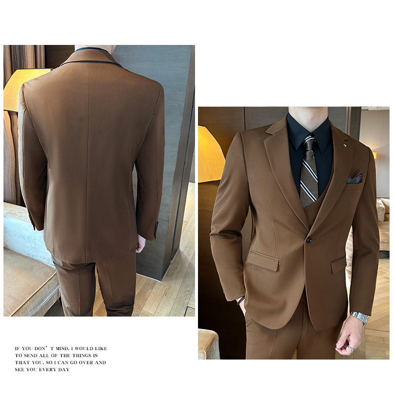 Men's Clothing Autumn High Quality Dark Green Suit Men's Suit Business Casual Formal Wear Groom Wedding Dress_voghion.com