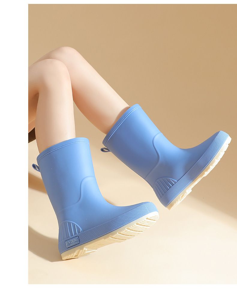 Scarpe casual da donna in PVC impermeabili e antiscivolo, resistenti all'usura, per autolavaggio, scarpe da pioggia alla moda da donna_voghion.com