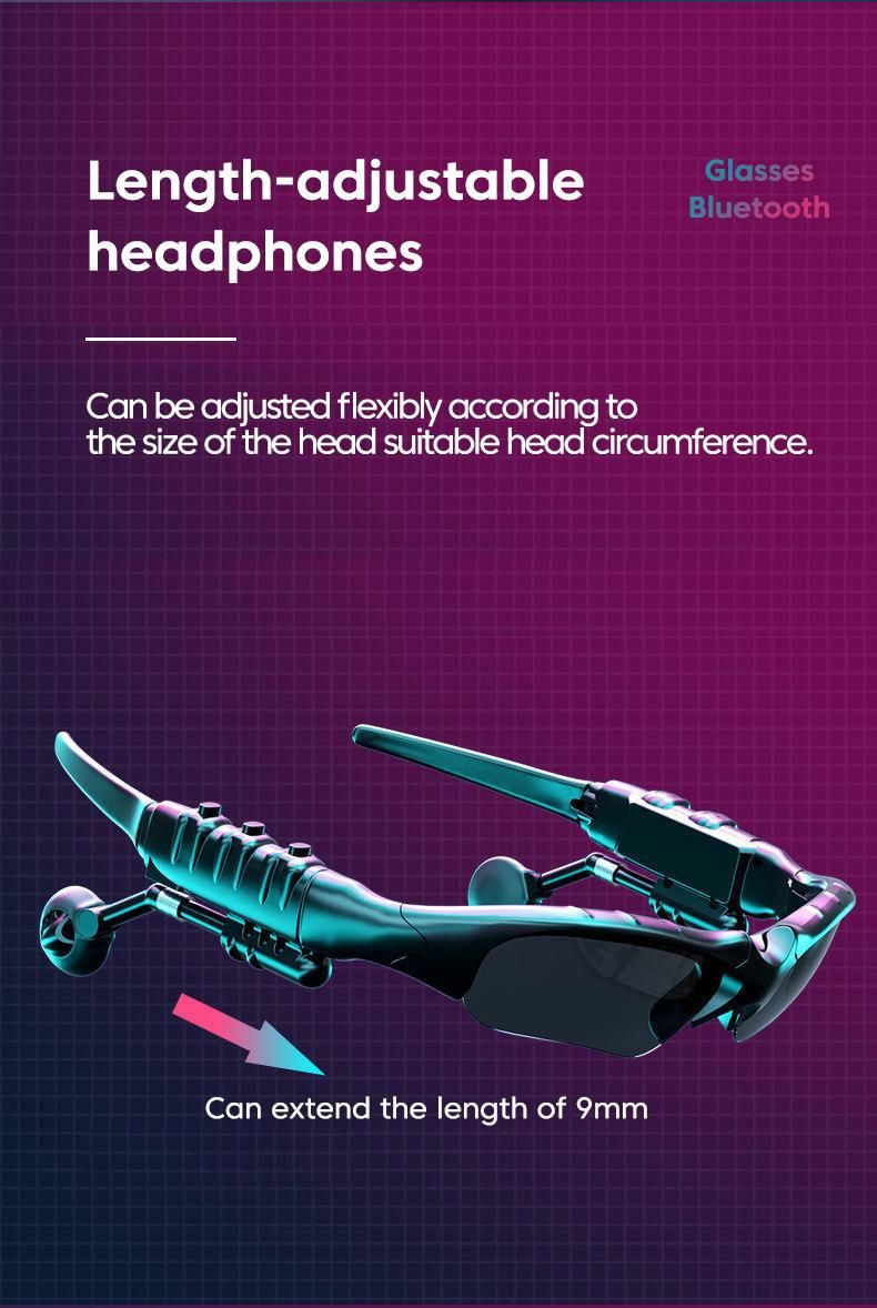 glasses Bluetooth Headset, Sunglasses Glasses Headset, Listening To Music, Electronic Bluetooth Headset_voghion.com