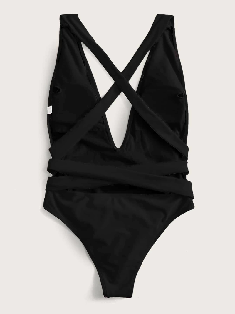 one-piece swimsuit one-piece swimsuit women's strappy one-piece bikini_voghion.com