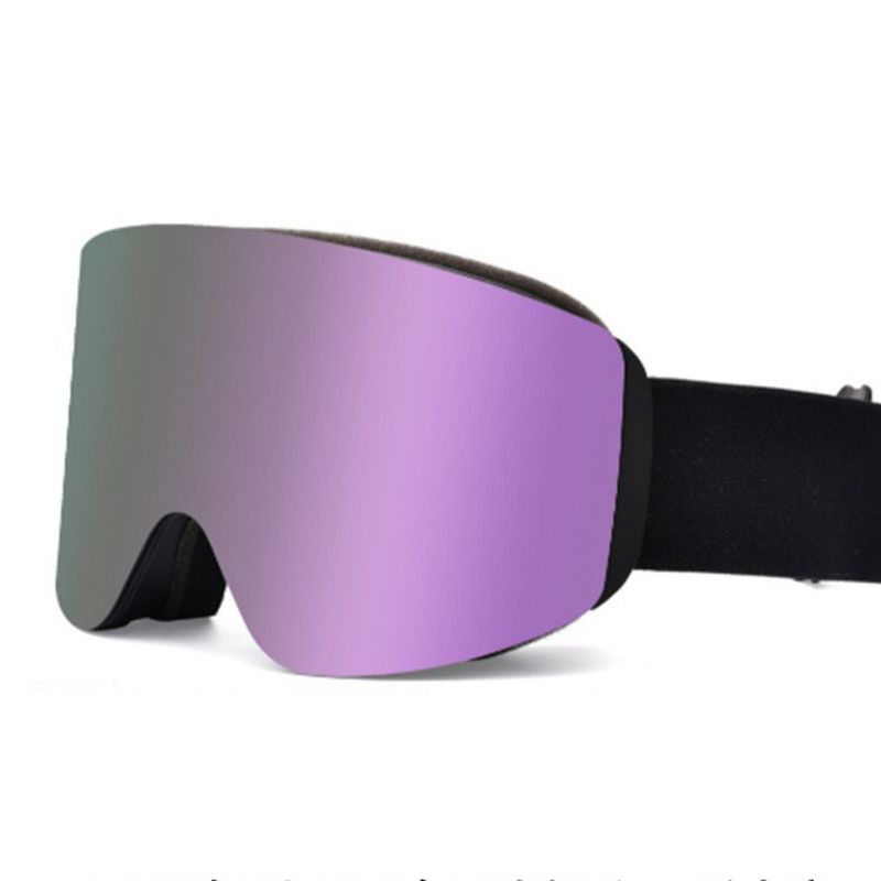 Magnetic Double Layer Anti-Fog Cylindrical Ski Glasses Equipment Snow Protective Goggles_voghion.com