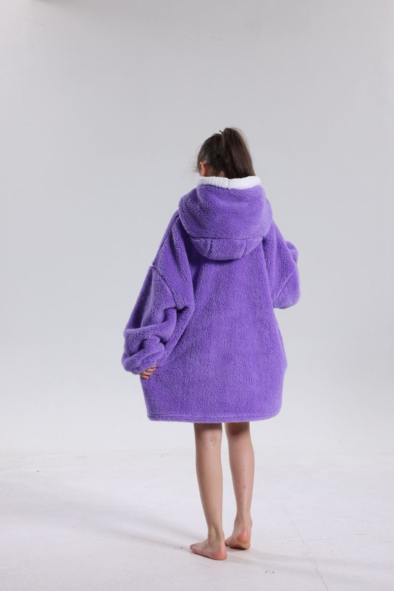 Γυναικείο νυχτικό διπλής όψης, άνετο από βαμβάκι και βελούδο, για γυναίκες, φθινόπωρο και χειμώνα, με μακριά μανίκια, χοντρά, μακριά ρούχα για το σπίτι, σε προσφορά, κουβέρτα lazy TV_voghion.com