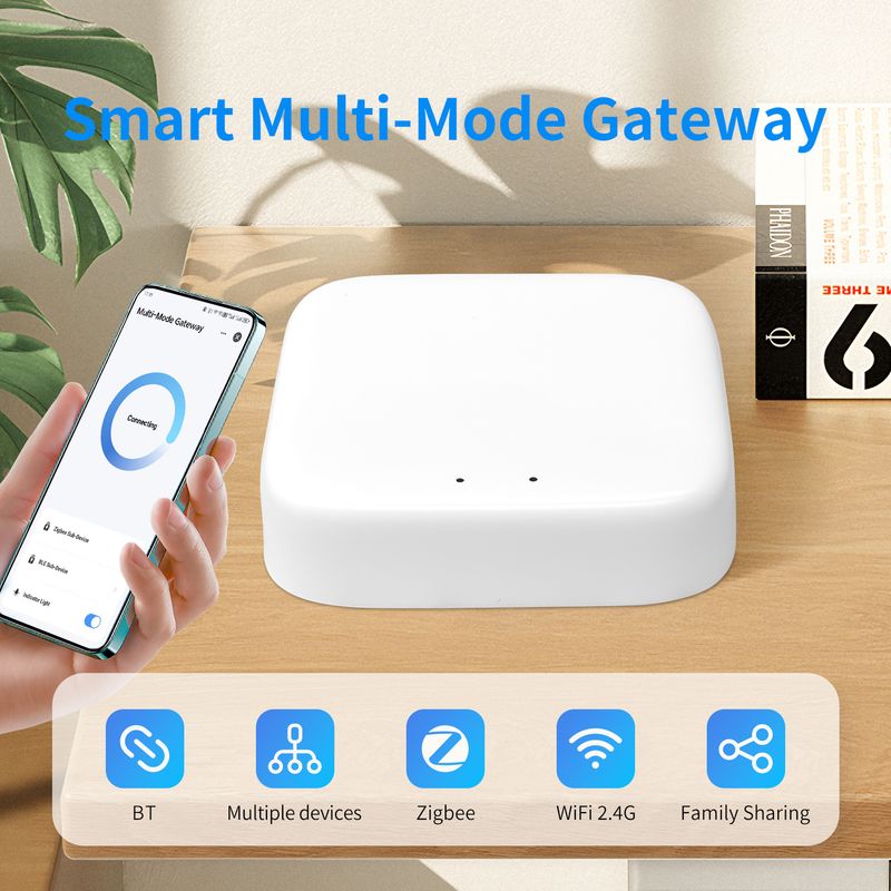 Gateway multimodale Bluetooth Tuya WiFi Hub wireless Smart Life App Control Funziona con Alexa Google Home_voghion.com