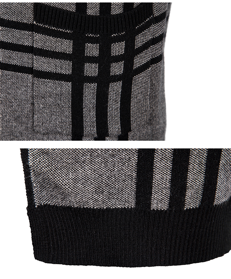 Herren neuer Herbst-Cardigan, gestreift, lockerer Pullover_voghion.com