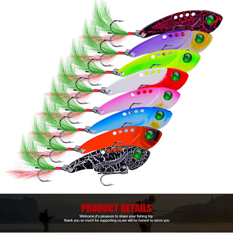 Sometime 11G Lure Bait Metal Spinnerbait 5.5cm 8 Colors VIB Fishing_voghion.com