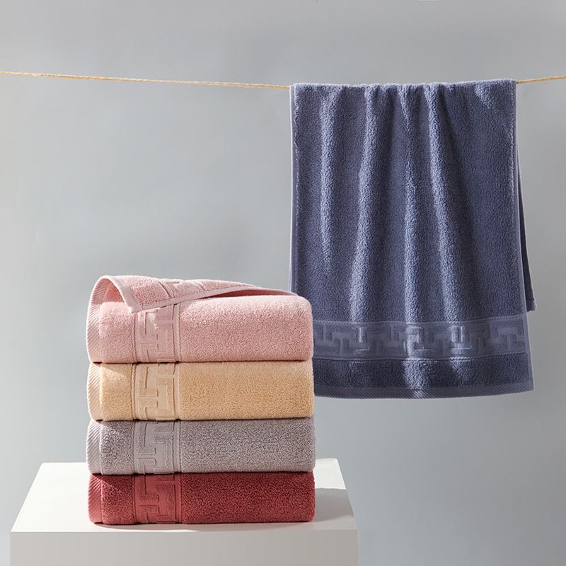 Pure Cotton Thickened Adult 115g 34*75CM Patterned Satin Plain Color Absorbent Face Towel_voghion.com