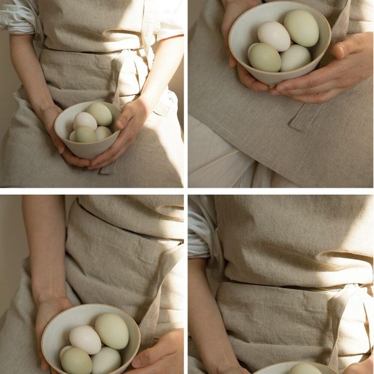 Forest Style Creations Version Apron Linen Fabric Japanese Korean Simple Fashion Art Embroidery LOGO Print Craft_voghion.com