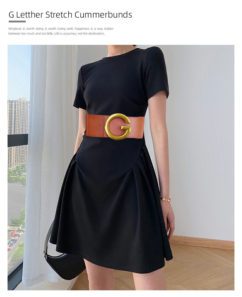 HOT Wie Corset Belt Mulher Vestido Stretch Cummerbun Cintura Feminina Plus Size G Cintos Para Mulheres Bran De Alta Qualidade Grande_voghion.com