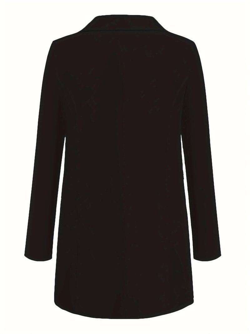 Dámské oblečení Nové jednobarevné módní ležérní oblekový límec Slim Cardigan Temperamentní sako s jedním knoflíkem pro ženy_voghion.com