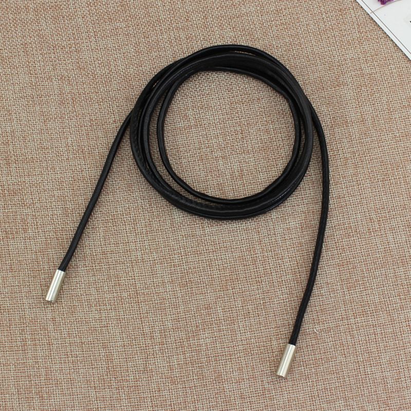 HOT Fashion Simple Round Leather Slim Thin Belt Women Knotted Waist Rope Skirt Decorative Coat Sweater Strap_voghion.com
