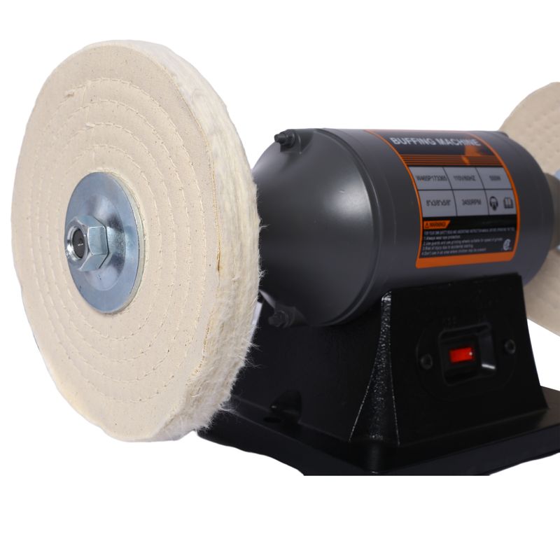 8-Inch Electric Polisher Bench Buffer Grinder - Includes 4PCs 80Ply Thic Buffing Wheels Ideal Benchtop Buffing Machine For Polishing Metal, Jewelry, Knives, Wood, Jade, And Plastic. CSA Certificated_voghion.com