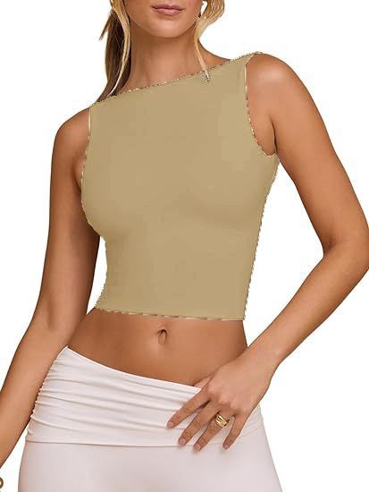 Gilet estivo da donna Hot Girl senza maniche con bretelle e schiena scoperta in seta di latte_voghion.com