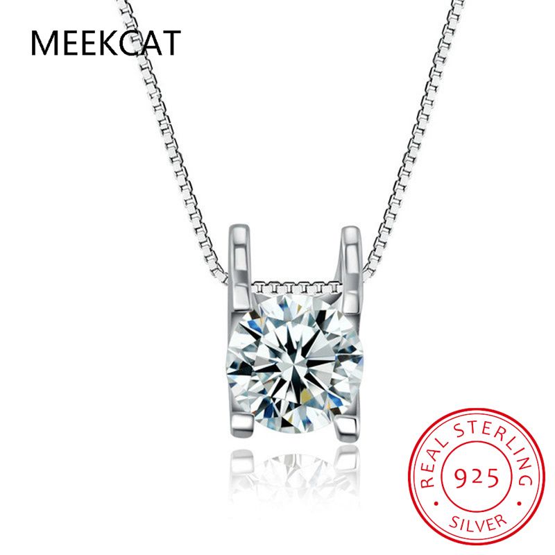 Collana con ciondolo quadrato in vera moissanite di moda, colore D, diamanti da laboratorio VVS1, argento sterling per donna, gioielli raffinati da sposa PE032_voghion.com