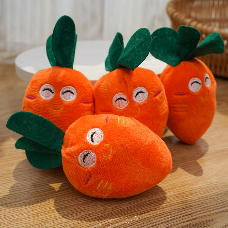 Toy 187 Dizzy Dog Double Bone Chicken Leg Fruit Carrot Vegetable Pet Dog Cat Plush Sound Bite-resistant Toy Products Wholesale_voghion.com