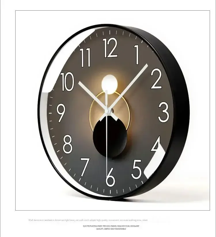8" Vintage Wall Clock - Silent Nordic Home Decor_voghion.com