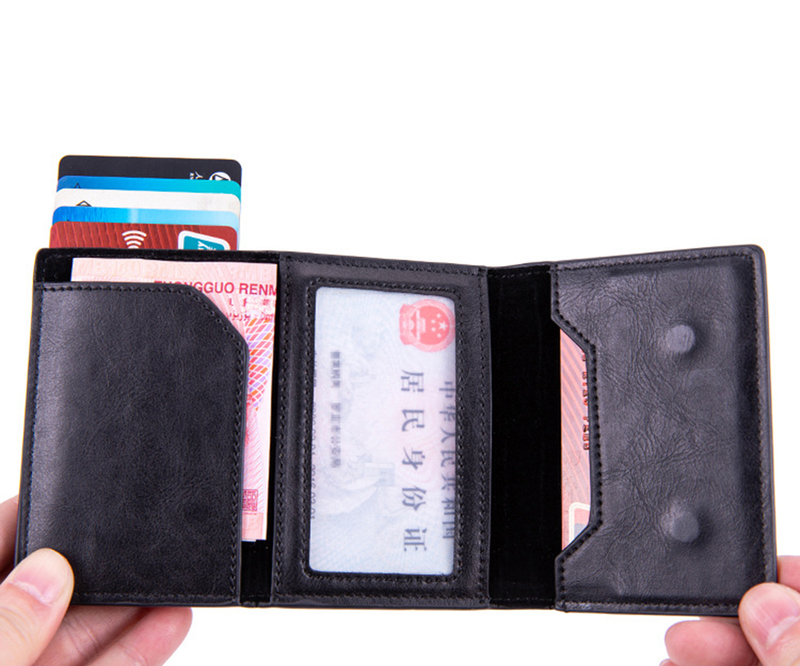 Bycobecy jauns Airtag maks vīriešiem Carbon Fiber Fashion ID kredītkartes turētāja futrālis Rfid Slim Airtag Slide Wallet_voghion.com