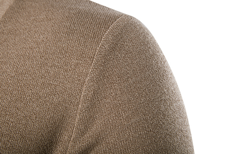 Cardigan couleur unie col V pour homme, pull grande taille_voghion.com