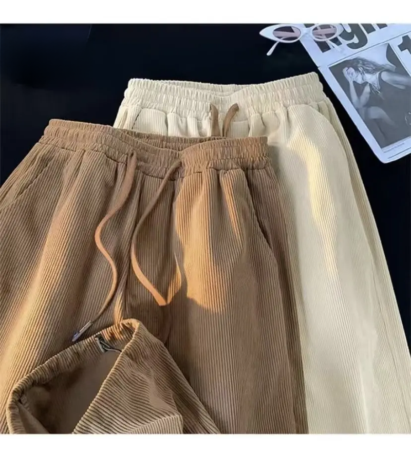Loose Sweatpants Men Spring Autumn Casual Pants Hong Kong Style Suitable For Teenagers And Adults_voghion.com