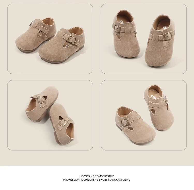 Kinder-Babyschuhe, weiche Oberfläche und weiche Unterseite, Klettverschluss im neuen Frühlings- und Herbststil, Beanie-Schuhe im britischen Campus-Stil für Jungen und Mädchen im Trend_voghion.com
