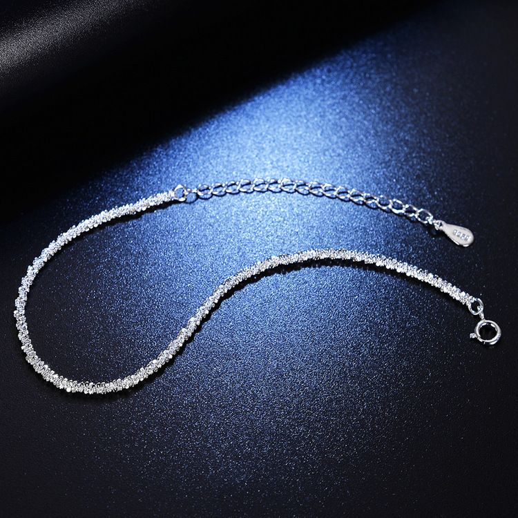 Catena con sei archi a forma di fiocco per donna, semplice braccialetto alla moda con girasole imitato in moissanite_voghion.com