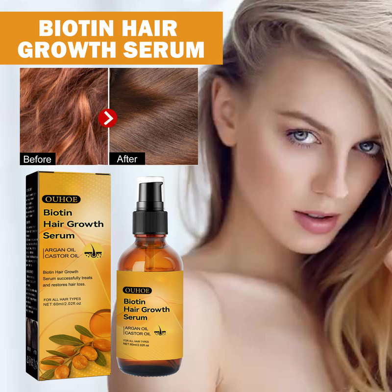 OUHOE Biotină Anti-cădere, Reparare fixă, Hidratare rădăcină, Esență de balsam de păr dens_voghion.com