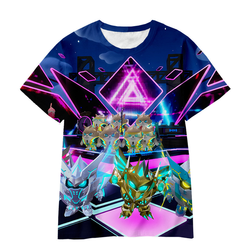 Eladó rajzfilmfigura Egg Party 3D digitális nyomtatású aranyos, lélegző póló_voghion.com