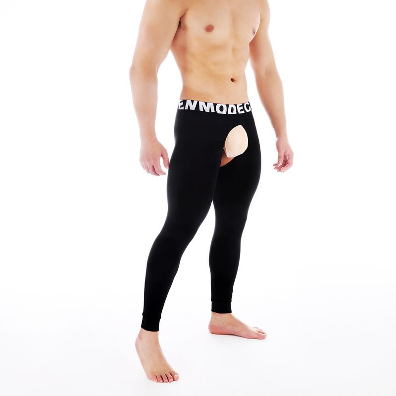Sous-vêtements thermiques ajustés en modal pour hommes - Conception respirante à entrejambe ouvert pour plus de confort et de style_voghion.com