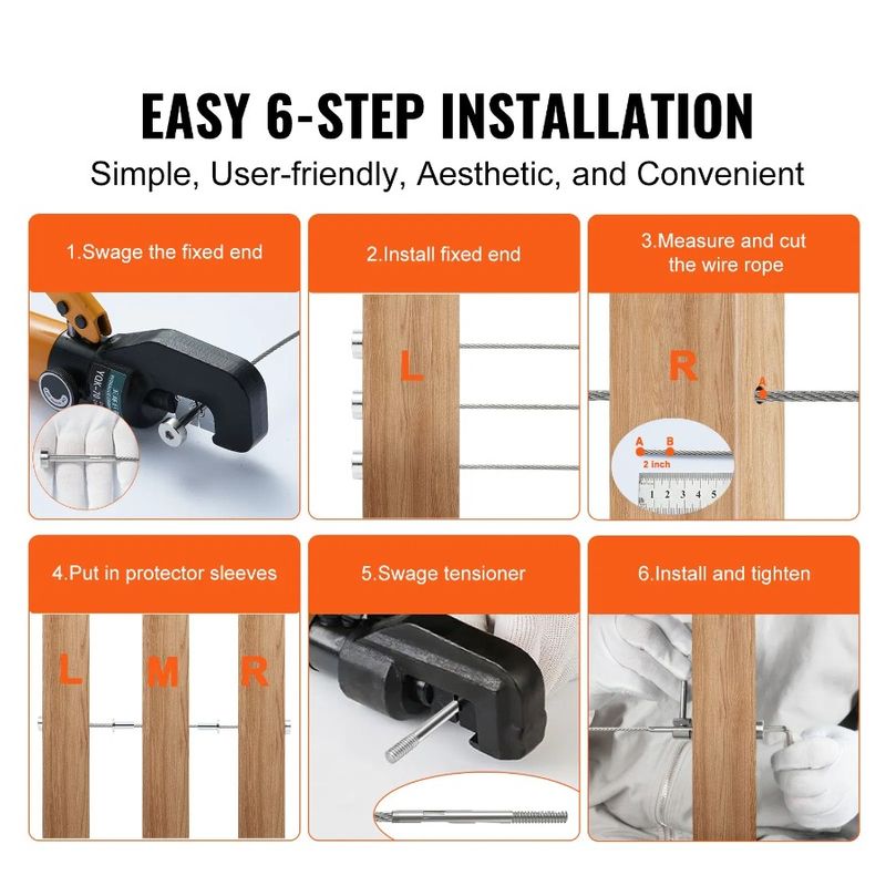 1 For And T316 Ten 20 Swage Cable Railing Swage Receiver Invisible Steel Stainless Kit End Stud Cable Railing Pack 8 Invisible_voghion.com