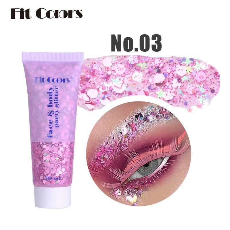 Fit Colors Gel Mermaid Scale Viso Corpo Labbra Glitter Ombretto Iridescente Scintillante Trucco da Palcoscenico_voghion.com