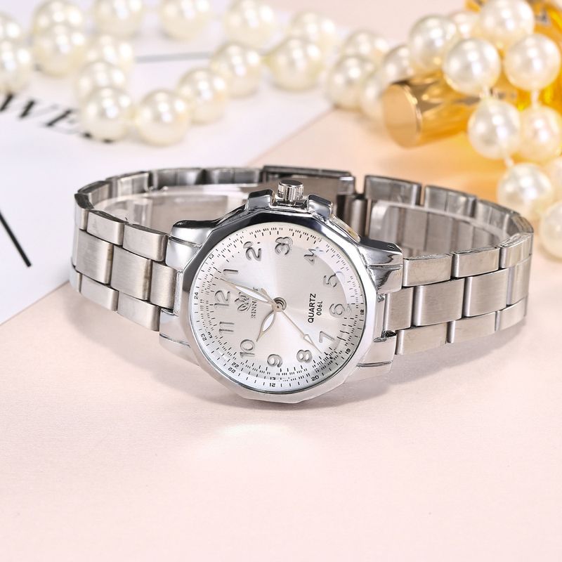vendita calda retrò casual versatile cintura in acciaio legato da donna atmosferico con set di orologi da polso al quarzo con scala digitale_voghion.com