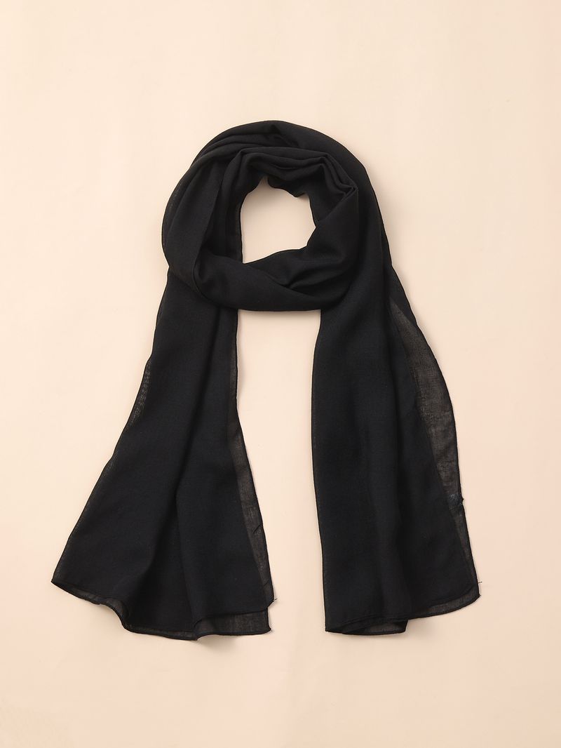 Foulard de style ethnique, nouveau foulard, longue écharpe malaisienne, couverture en gaze, couleur unie._voghion.com