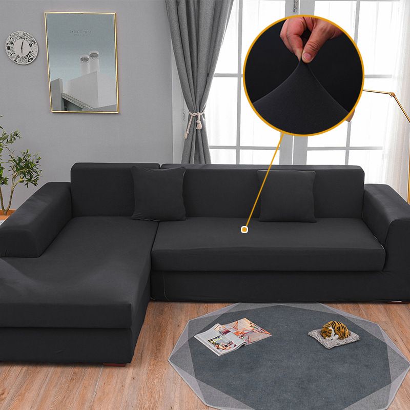 Milk silk solid color sofa cover elastic all-inclusive universal sofa cover sofa cover high gram weight non-slip wear-resistant wholesale_voghion.com
