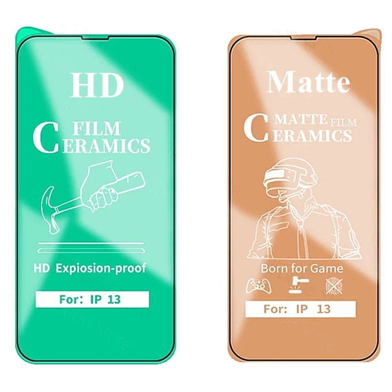5-piece soft matte ceramic film for iPhone 13 11 14 Pro Max 12 Mini 8 7 Plus screen protector_voghion.com