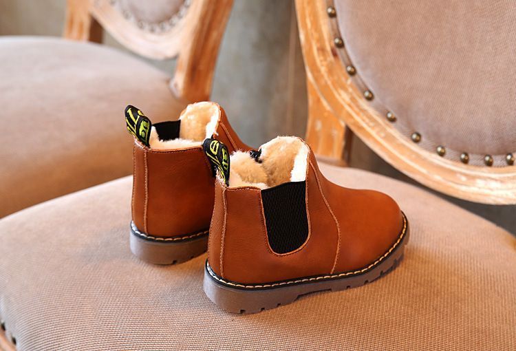 Antiderrapante resistente ao desgaste fundo macio crianças meninos meninas sapatos bonitos moda crianças botas quentes_voghion.com