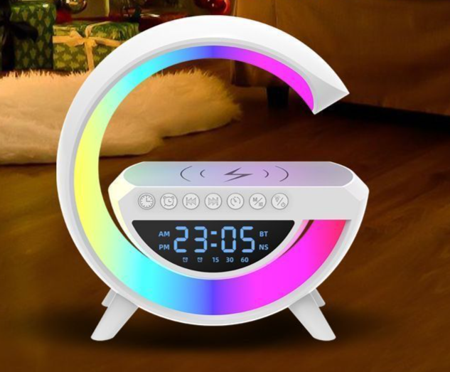 Enceinte Bluetooth Big G2301 (très populaire), réveil lumineux BT-3401 avec chargeur sans fil G63_voghion.com